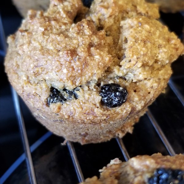 Peanut Butter Banana Blueberry Muffins